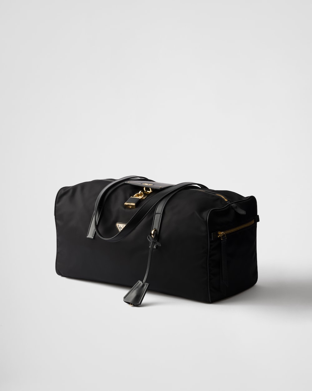 Large Re-Nylon Top-Handle Bag With Padlock - Image 2